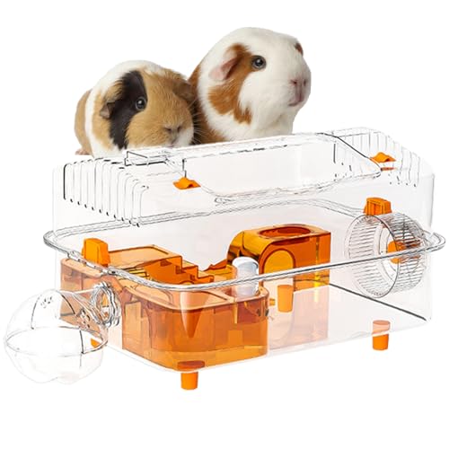 Kaninchenhäuser, Kleines Hamsterhaus mit Zubehör, Aktiv Habitat Mit Futterautomat Und Laufrad Für Chinchilla Kaninchen von higyee