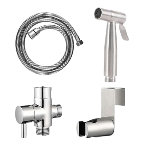 Toilettenspüler | Stahl Windel Spritzset,Tragbarer Strahlregler Mit Druckregler Badezimmer Zubehör Für Frauen Baby Hygiene Toilettenspüler | Stahl Windel Spritzset,Tragbarer Strahlregler Mit Druckregler Badezimmer Zubehör Für Frauen Baby Hygiene von higyee