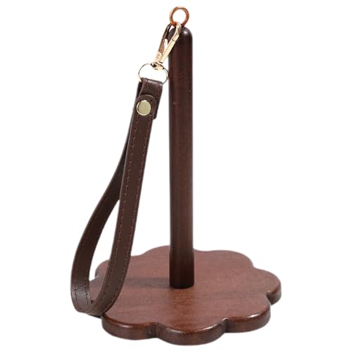 Tragbarer Handgelenksgarnhalter, Garnmind - Rotierende tragbare Holzgarnhalter mit Riemen | Ergonomisches Handarbeitsinstrument zum Stricken des Häkelns Flechten von higyee