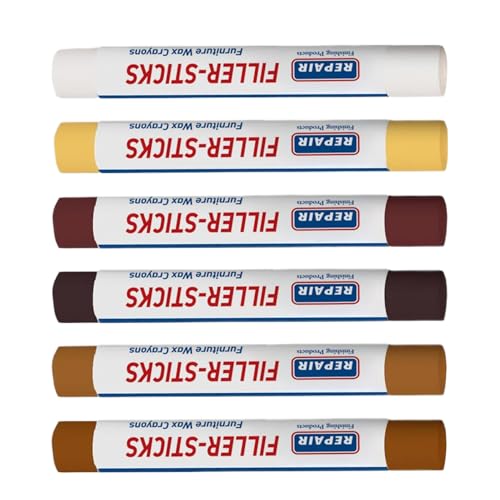 higyee Holz Reparatur Stifte Für Möbel,6 Stück Reparaturstifte Für Kratzer An Holz,Langlebige Abdeckungen für Flecken Risse Löcher - Schränke Spielzeug Tische Bilderrahmen Wand Holzfenster Handwerker higyee Holz Reparatur Stifte Für Möbel,6 Stück Reparaturstifte Für Kratzer An Holz,Langlebige Abdeckungen für Flecken Risse Löcher - Schränke Spielzeug Tische Bilderrahmen Wand Holzfenster Handwerker von higyee