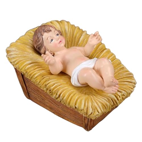 higyee Jesus-Skulptur, Jesus-Statue,Jesuskind-Krippenstatue in der Krippe | Religiöse Weihnachtsdekoration für Wohnzimmer, Schlafzimmer, Bücherregal, Schreibtisch higyee Jesus-Skulptur, Jesus-Statue,Jesuskind-Krippenstatue in der Krippe | Religiöse Weihnachtsdekoration für Wohnzimmer, Schlafzimmer, Bücherregal, Schreibtisch von higyee