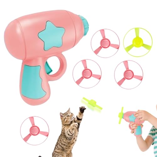 higyee Katzen Wurfspielzeug | Interaktive Flugspielzeuge Für Katzen - Haustier Beschäftigungsspiel Tragbare Untertasse Für Tägliches Training Jagdinstinkt Reisen Drinnen Draußen Zuhause Spiel von higyee