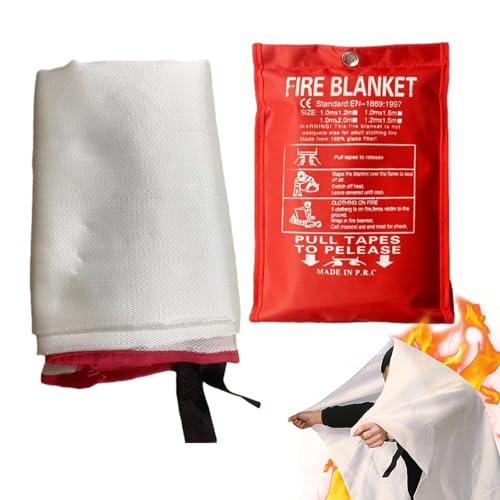 higyee Rettungs-Feuerdecke | Feuerfeste Notfall-Überlebens-Sicherheitsabdeckung - Flammhemmende Feuerlöschdecke Für Familienwohnwagen, Garage higyee Rettungs-Feuerdecke | Feuerfeste Notfall-Überlebens-Sicherheitsabdeckung - Flammhemmende Feuerlöschdecke Für Familienwohnwagen, Garage von higyee
