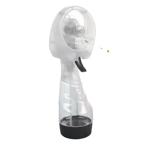 higyee Tragbarer Handventilator – Handventilator Mit Feinem Nebel Und 300 ml Wasserflasche | Batteriebetriebener Luftkühler Mit Wassertank | Outdoor Kühlgerät Für Camping Und Wandern (Weiß) von higyee