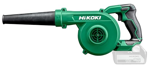 HIKOKI Akku Gebläse + Sauger RB18DC (18V, Förderleistung ohne Düse: 0-3,5 m³/min, Max. Luftgeschwindigkeit (mit Düse): 95m/s, Durchschnitts- Luftgeschwindigkeit: 78m/s, Leerlaufdrehzahl: 0-15000min-1) von HIKOKI