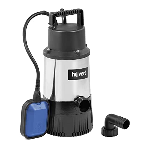 hillvert HT-SP-800W-5500 Tauchpumpe 5.5 m³/h 7 m 800 W Schwimmschalter Poolpumpe Zisternenpumpe Tauchdruckpumpe von Hillvert