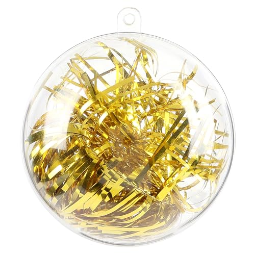 himaly 20 Stücke Acrylkugeln Transparent Set Christbaumkugeln Weihnachtskugeln Acryl Kugeln Durchsichtige Kunststoffkugeln Saisonal Dekoration Geschenk Weihnachtsbaumschmuck Party(80mm) von himaly