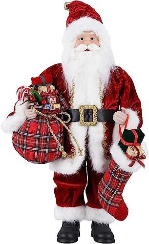 himaly Weihnachtsmann 17 Zoll 43.5 cm Höhe Weihnachtsmänner Saisonal Weihnachten Weihnachtsbaum Dekoration Christbaumschmuck Geschenk Party von himaly