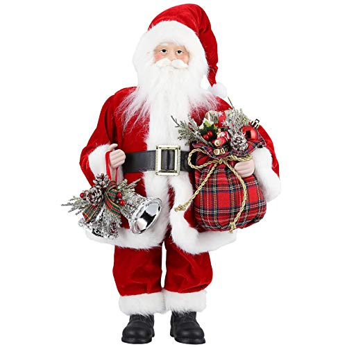 himaly Weihnachtsmann 17 Zoll Weihnachtspuppe 43.5 cm Höhe Weihnachtsmänner Saisonal Weihnachten Weihnachtsbaum Dekoration Christbaumschmuck Geschenk Party von himaly