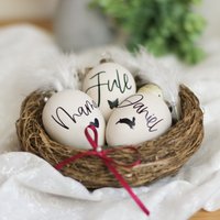 Personalisierte Ostereier Aus Terrakotta - Osterei Mit Name Kleine Aufmerksamkeit Zu Ostern Optional Geschenkschachtel von himmelhochART