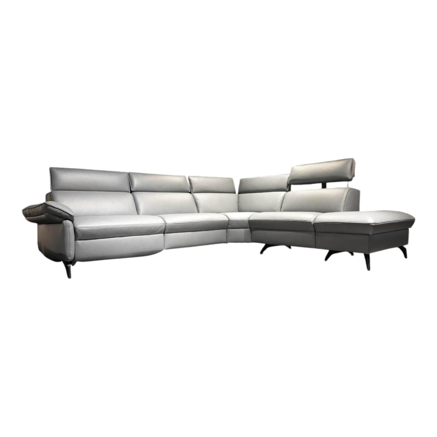 Ecksofa 1267 Leder 24 Longlife Sea Wallfree Grau Füße Schwarz Mit Elektrischer R... Ecksofa 1267 Leder 24 Longlife Sea Wallfree Grau Füße Schwarz Mit Elektrischer R... von himolla