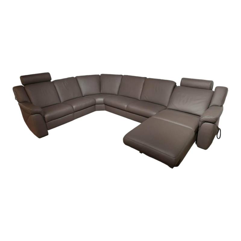 Ecksofa 1500 Leder 24 Longru Braun Grau Mit Elektrischem Free Wall Beschlag Mit ... von himolla