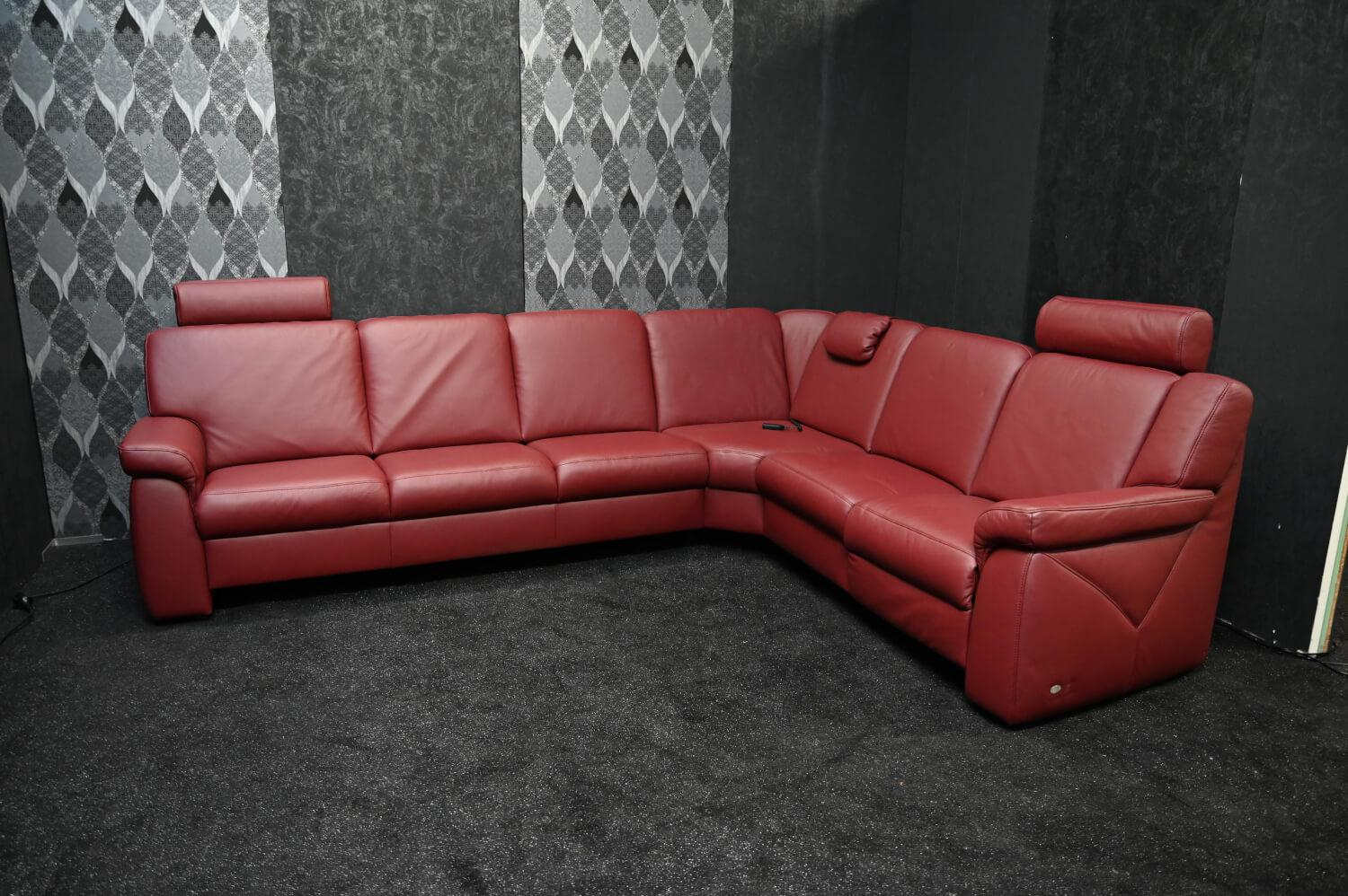 Ecksofa Comet 1500 Leder 24 Long Life Oxblodd mit Elekrischer Relaxfunktion und ... von himolla