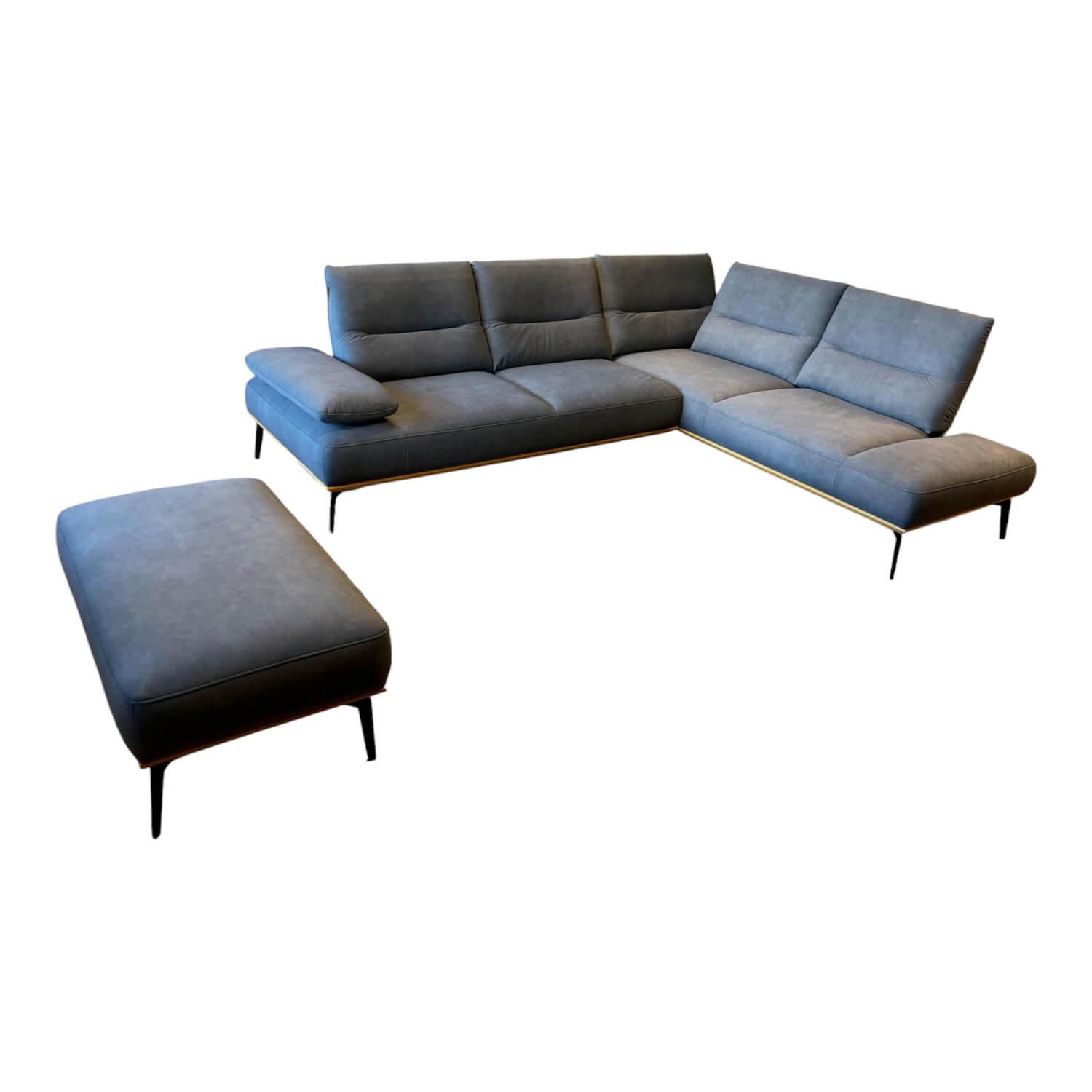 Ecksofa Modell 9060 Stoff AquaClean02 Schiefer PG14 Untergestell Anthrazit mit H... Ecksofa Modell 9060 Stoff AquaClean02 Schiefer PG14 Untergestell Anthrazit mit H... von himolla