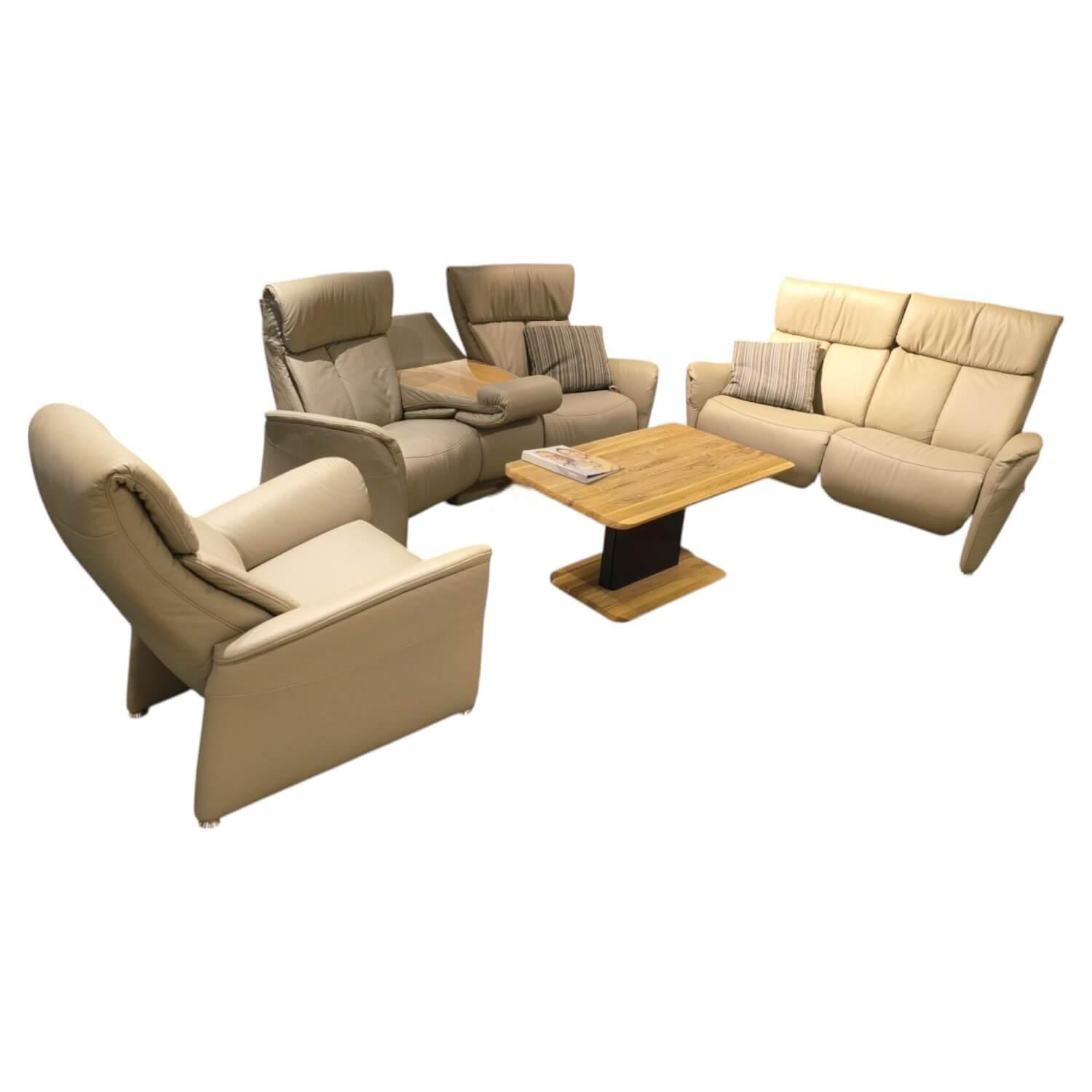 Polstergruppe Cansas Leder Longlife Quarz 24 Beige Füße Aluminium Silber Inklusi... Polstergruppe Cansas Leder Longlife Quarz 24 Beige Füße Aluminium Silber Inklusi... von himolla