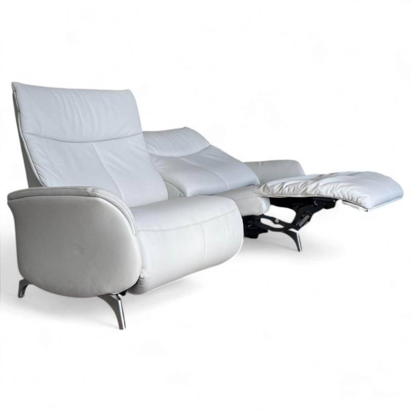 Sofa 4061 Cumuly Comfort Leder 33 Longlife Soft Eis Weiß Füße Metall Mit Elektri... von himolla