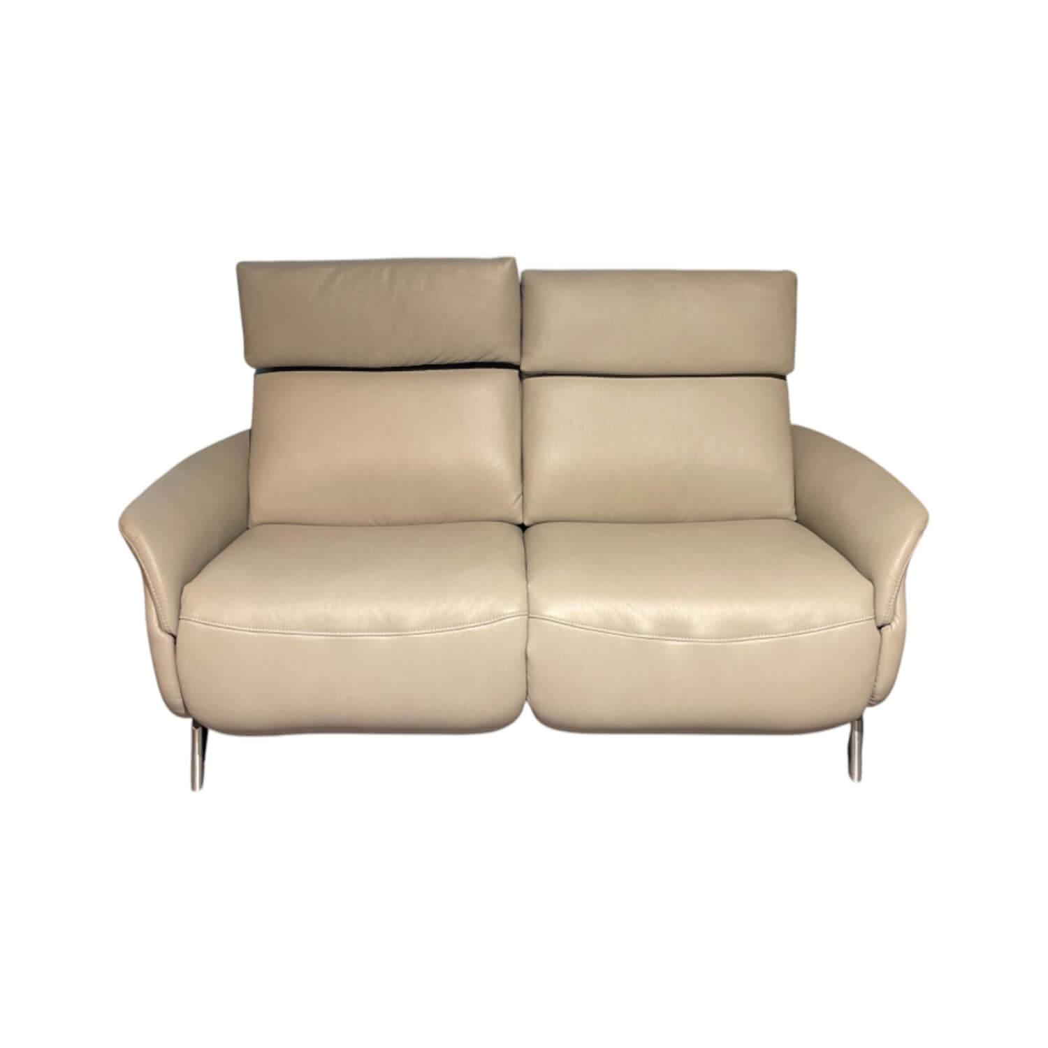 Sofa Hans Leder 35 Mariposa Opal Beige Metallfuß Edelstahloptik 62 Silber Sofa Hans Leder 35 Mariposa Opal Beige Metallfuß Edelstahloptik 62 Silber von himolla