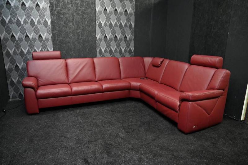 himolla Ecksofa Ecksofa Comet 1500 Leder 24 Long Life Oxblodd mit Elekrischer von himolla