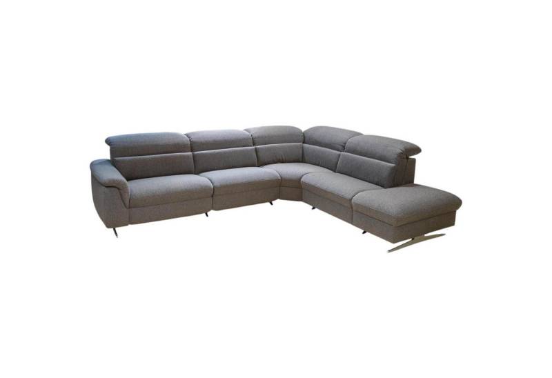 himolla Ecksofa Ecksofa MS 1019 Stoff 24 Q2 Rustica Brikett Grau Metallkufe von himolla