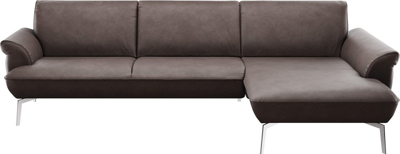 himolla Ecksofa himolla 9900, Recamiere rechts o. links, Füße Aluminium, ohne Hocker von himolla