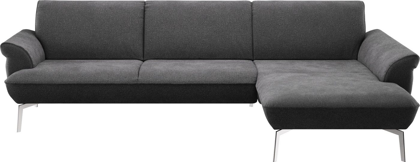 himolla Ecksofa himolla 9900, Recamiere rechts o. links, Füße Aluminium, ohne Hocker von himolla