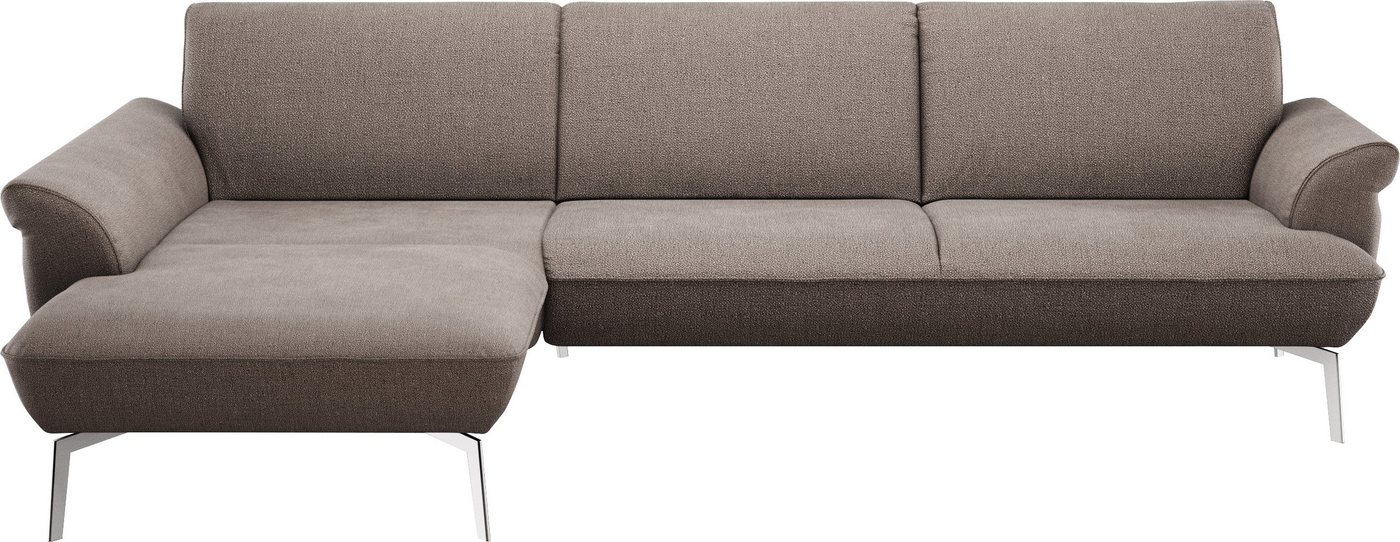 himolla Ecksofa himolla 9900, Recamiere rechts o. links, Füße Aluminium, ohne Hocker von himolla