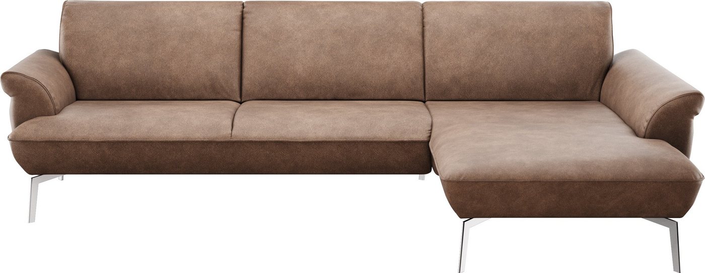 himolla Ecksofa himolla 9900, Recamiere rechts o. links, Füße Aluminium, ohne Hocker von himolla