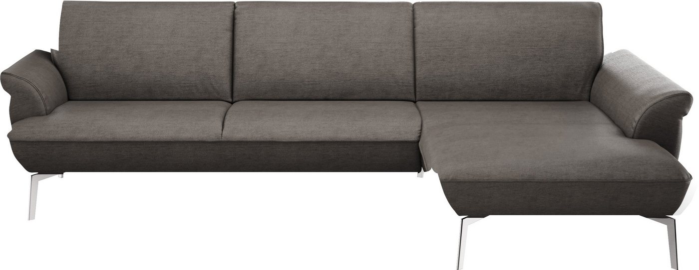 himolla Ecksofa himolla 9900, Recamiere rechts o. links, Füße Aluminium, ohne Hocker von himolla