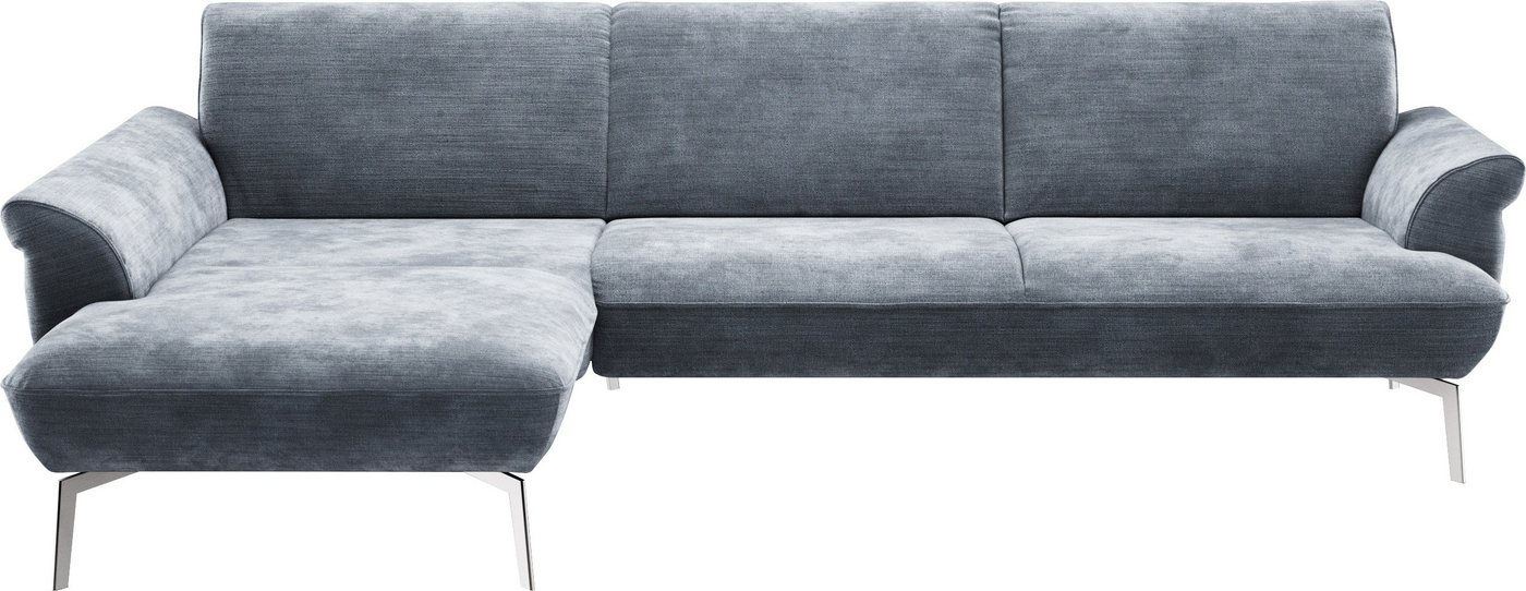 himolla Ecksofa himolla 9900, Recamiere rechts o. links, Füße Aluminium, ohne Hocker von himolla