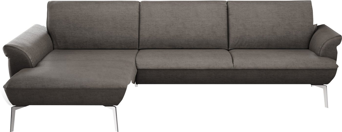 himolla Ecksofa himolla 9900, Recamiere rechts o. links, Füße Aluminium, ohne Hocker von himolla