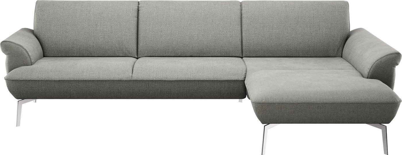 himolla Ecksofa himolla 9900, Recamiere rechts o. links, Füße Aluminium, ohne Hocker von himolla