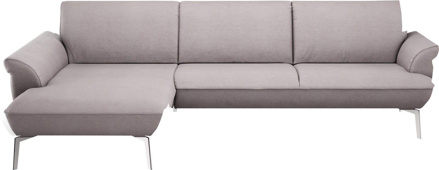 himolla Ecksofa himolla 9900, Recamiere rechts o. links, Füße Aluminium, ohne Hocker von himolla