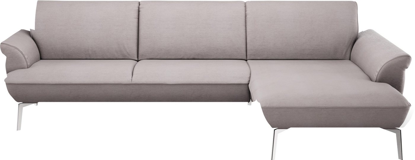 himolla Ecksofa himolla 9900, Recamiere rechts o. links, Füße Aluminium, ohne Hocker von himolla