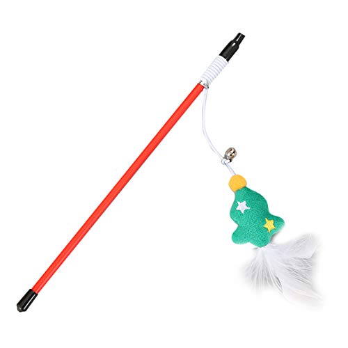 hionre Weihnachtsbaum Elch Glocke Haustier Katze Geschenke Kätzchen Teaser Zauberstab Stick Fang Interaktives Spielzeug – Nr. 2 hionre Weihnachtsbaum Elch Glocke Haustier Katze Geschenke Kätzchen Teaser Zauberstab Stick Fang Interaktives Spielzeug – Nr. 2 von hionre
