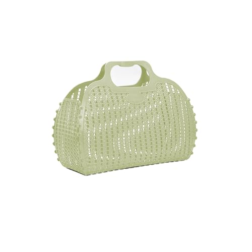 hip distribution Ay-Kasa Die originale wiederverwendbare Einkaufstasche, faltbare und zusammenklappbare Korbtasche, Jelly Bag geeignet als Einkaufstasche/Strandtasche, wasserfest (S, Lime Cream) von hip distribution