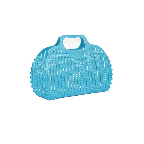 hip distribution Ay-Kasa Die originale wiederverwendbare Einkaufstasche, faltbare und zusammenklappbare Korbtasche, Jelly Bag geeignet als Einkaufstasche/Strandtasche, wasserfest (S, Turquoise) von hip distribution