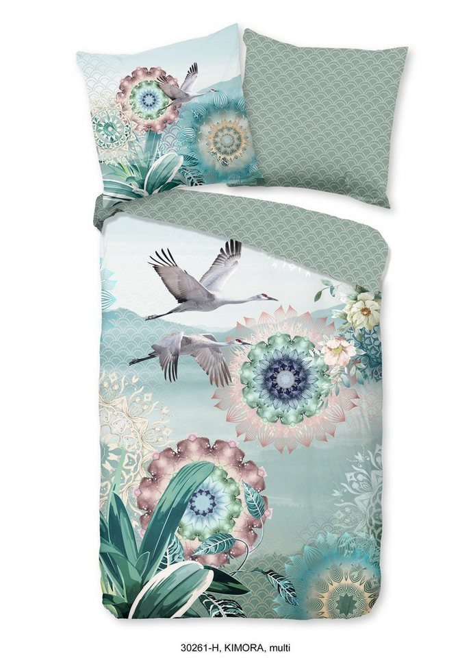 hip Bettwäsche Mako Satin Bettwäsche 135 X 200 cm + 1 x 80 X 80 cm Kimora bunt, Bettbezug Kopfkissenbezug Set kuschelig weich hochwertig hip Bettwäsche Mako Satin Bettwäsche 135 X 200 cm + 1 x 80 X 80 cm Kimora bunt, Bettbezug Kopfkissenbezug Set kuschelig weich hochwertig von hip