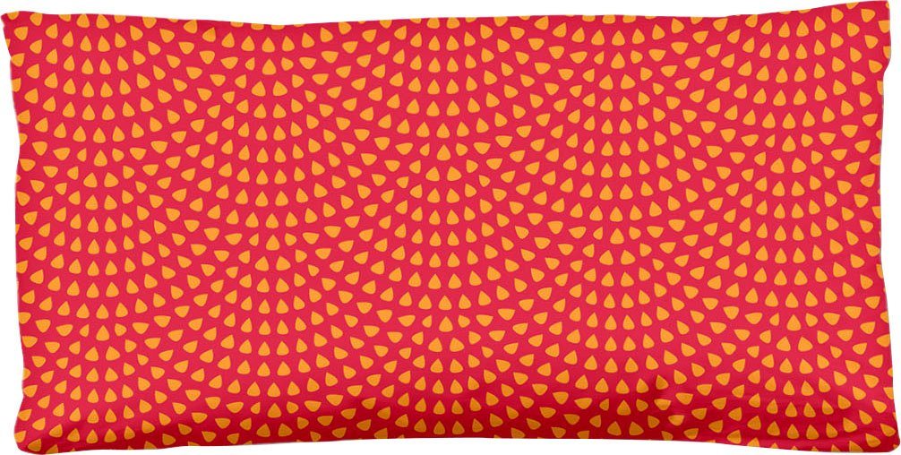 hip Kissenbezug Yuki, (1 Stück), Baumwolle, Mako-Satin, 40x80, 1 Stück, Reißverschluss, Yuki, Orange von hip