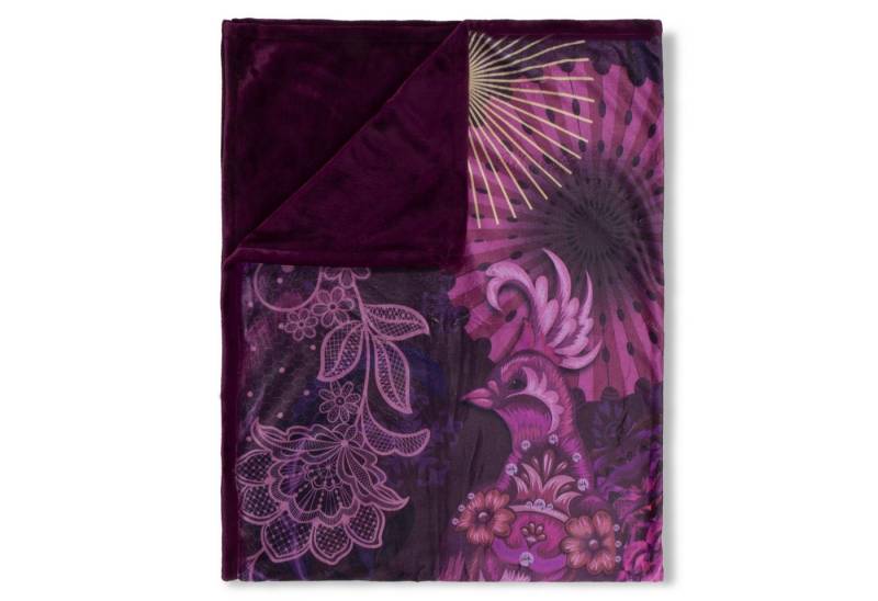 hip Tagesdecke Polyvelvet Kuscheldecke 130 X 160 cm Miska rot mandalas and flowers, Tagesdecke Kuscheldecke Schmusedecke von hip