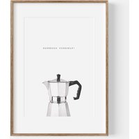 Print Espresso | Kunstdruck Mokkakanne Bild Kaffeeliebe Espresso Yourself Espressokocher A5/A4 von hipapeterie
