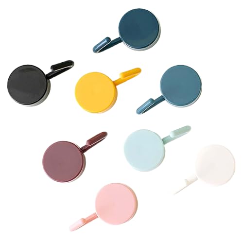 hiwhale 1 PC Bunte selbst klebende Wand Haken stark bohrfrei für Mäntel Taschen passen Badezimmer Küchen Handtuch Kleiderbügel ideal für Heim aufbewahrung Zubehör von hiwhale