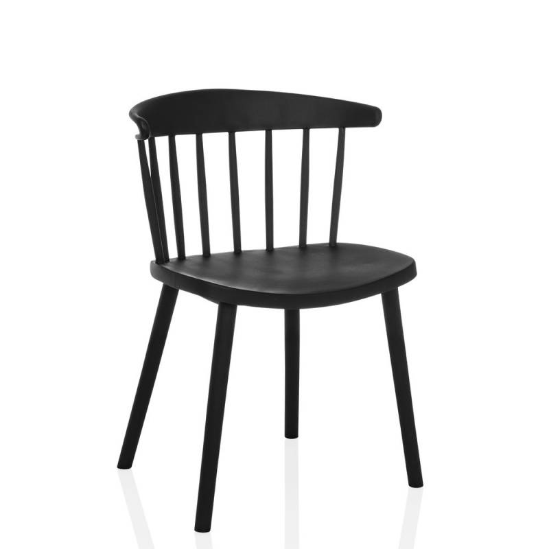 Hjh Living Artifo Rib Esszimmerstuhl Stuhl Sitzmöbel Küche Schwarz B-Ware von hjh LIVING
