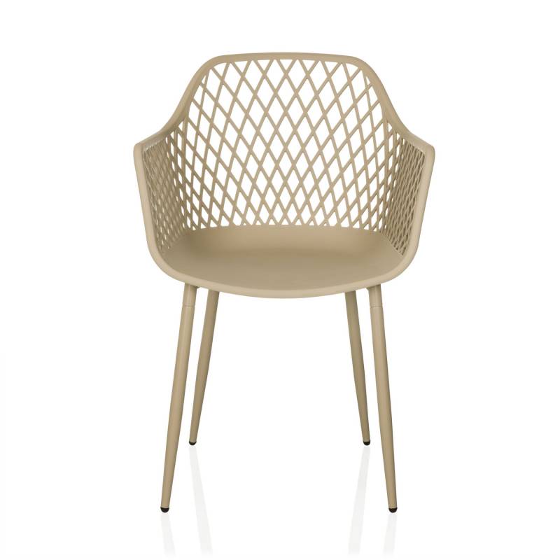 Hjh Living Begio L Outdoor Stuhl Gartenstuhl Beige Stapelstuhl Balkonstuhl B-Ware von hjh LIVING
