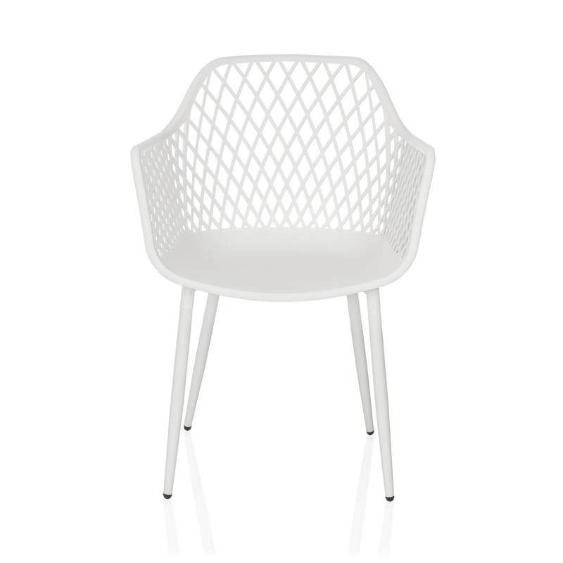 Hjh Living Begio L Outdoor Stuhl Gartenstuhl Schalenstuhl Weiß Wetterfest B-Ware von hjh LIVING