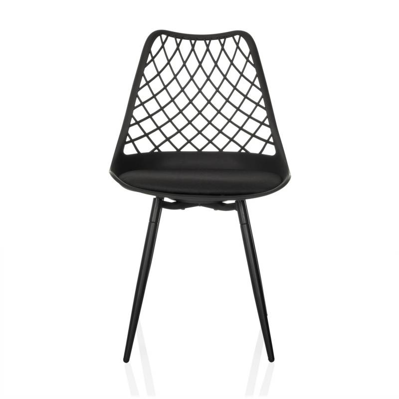 Hjh Living Begio S Outdoor Stuhl Schalenstuhl Gartenstuhl Schwarz Stapelbar B-Ware von hjh LIVING
