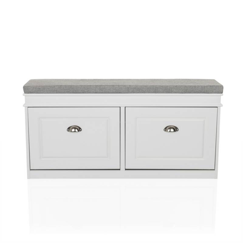 Hjh Living Estha 2 Schuhklappen Schuhschrank Sitzbank Lagerbank Schuhregal       B-Ware von hjh LIVING