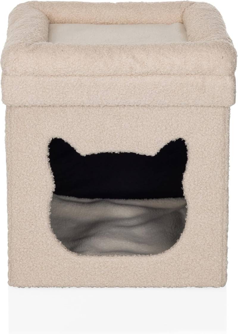 Hjh Living Katzenhöhle Pawy Es Katzenmöbel Katzenschlafplatz Stoff Beige B-Ware von hjh LIVING