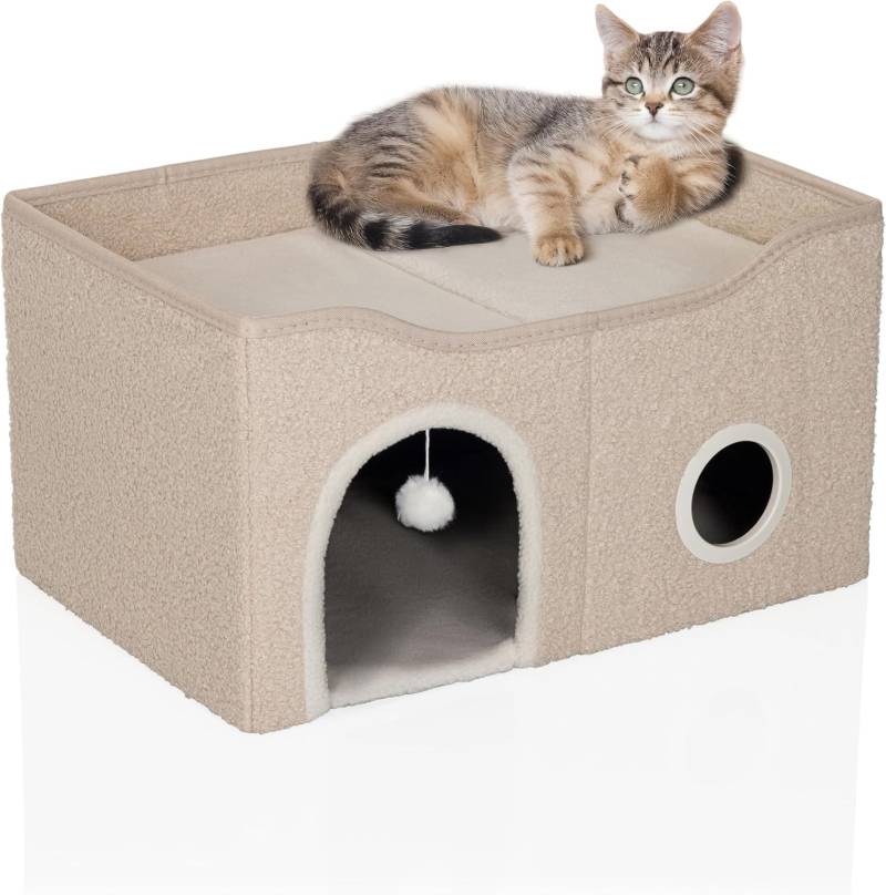 Hjh Living Katzenhöhle Schlafplatz Katzenbett Pawy Eb 62 X 41 X 33 Cm Beige B-Ware von hjh LIVING