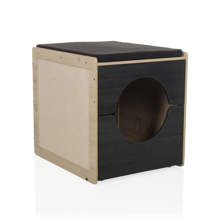 Hjh Living Kitty Pawbox 2 Katzenhaus Katzenhöhle Katzenbett Schwarz Eiche B-Ware von hjh LIVING