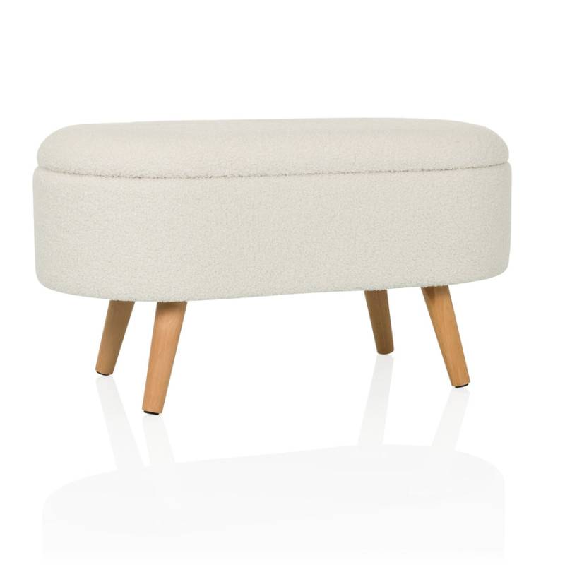 Hjh Living Polsterhocker Sitzbank Storiano 82x41x44cm Sitzhocker Weiß  B-Ware von hjh LIVING